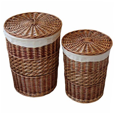 Wicker Laundry Basket Set